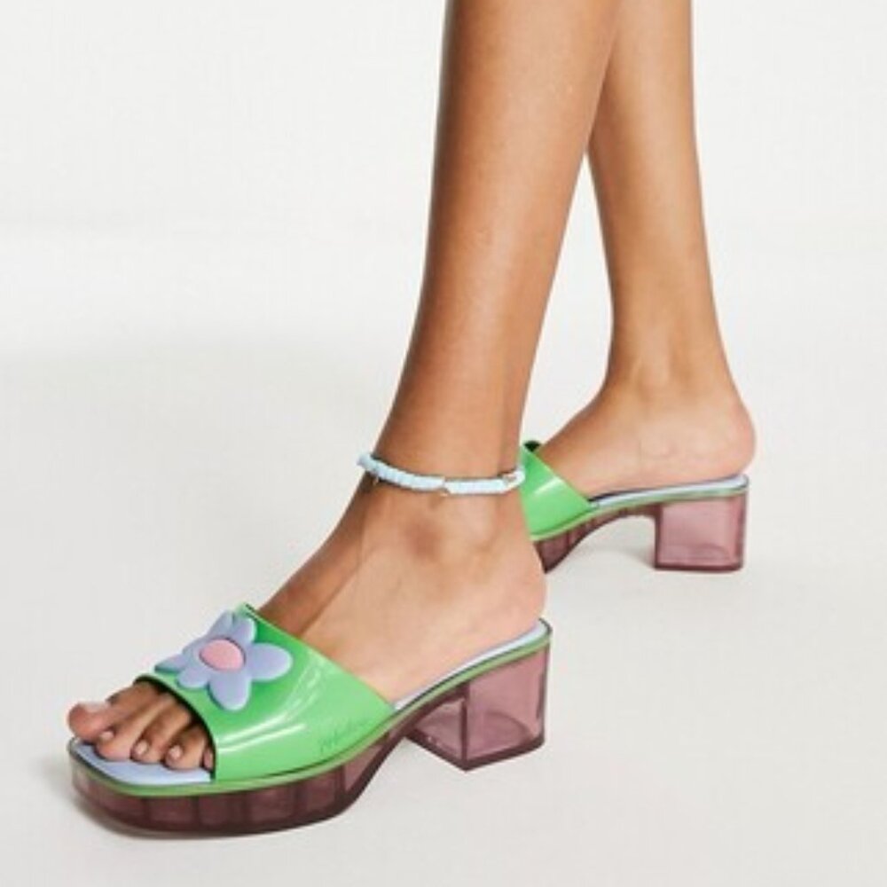 Melissa X Lazy Oaf Shape Platform Mule Sandals - … - image 1
